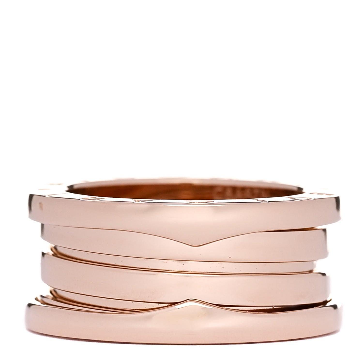 Bulgari 18K Rose Gold B.Zero1 Three-Band Ring 50 5.25 3 of 5