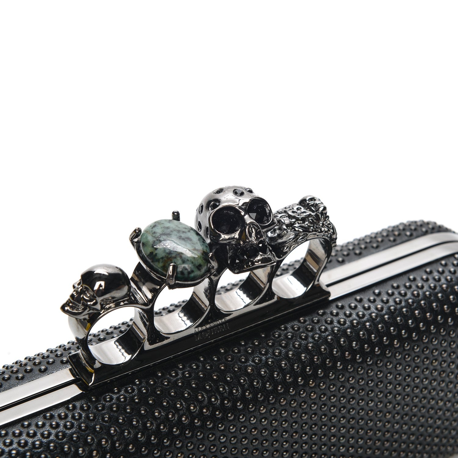 Alexander McQueen Studded Knucklebox Clutch Black 9 of 9