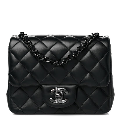 Chanel Lambskin Quilted Mini Square Flap So Black 1 of 10