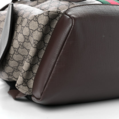 Gucci GG Supreme Monogram Medium Ophidia Double Buckle Backpack Brown 8 of 12
