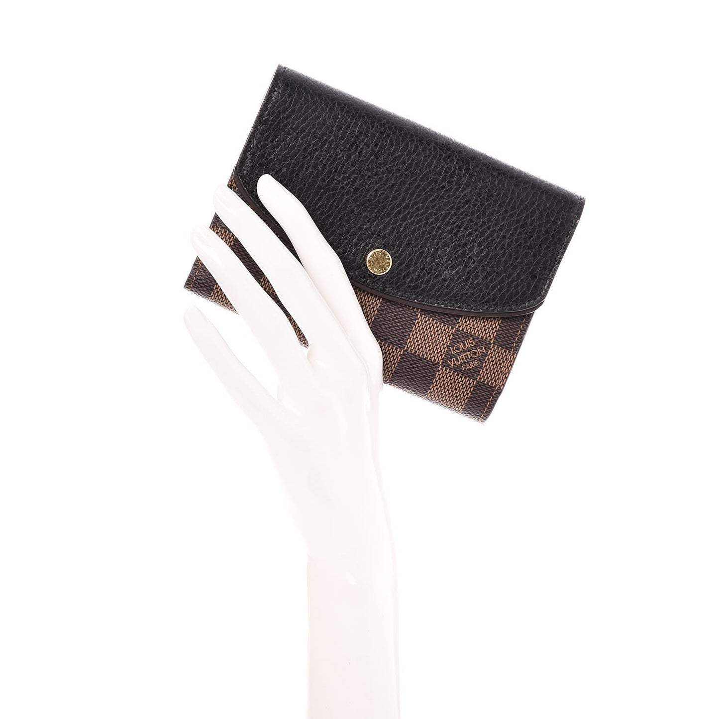 Damier Ebene Normandy Compact Wallet Black