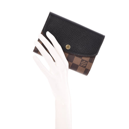 Louis Vuitton Damier Ebene Normandy Compact Wallet Black 2 of 8