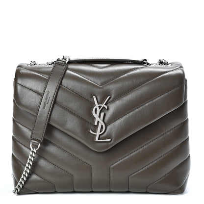 Saint Laurent Calfskin Y Quilted Monogram Small Loulou Chain Satchel Faggio 1 of 13