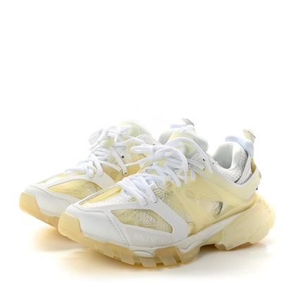 Balenciaga Rubber Mesh Fabric Clear Sole Womens Track Sneakers 37 White Transparent 3 of 8