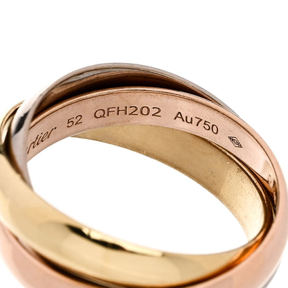 Cartier 18K Pink Yellow White Gold Classic Trinity Ring 52 6 5 of 6