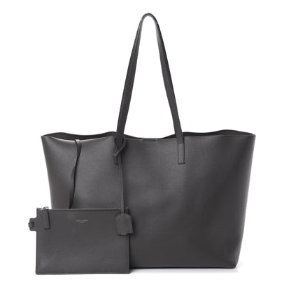 Saint Laurent Calfskin Large Shopping Tote Earth 1 of 11