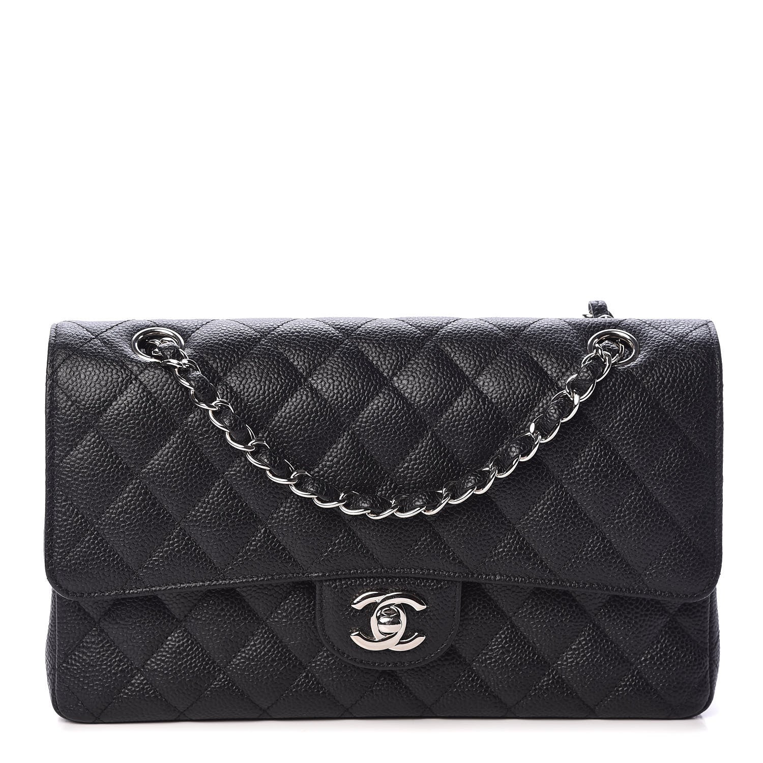 Chanel Caviar Quilted Medium Double Flap Black 1 of 12