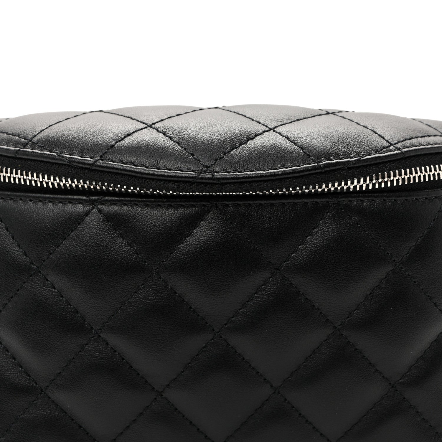 Chanel Calfskin Quilted Uniform Waist Belt Bag Black 8 of 10