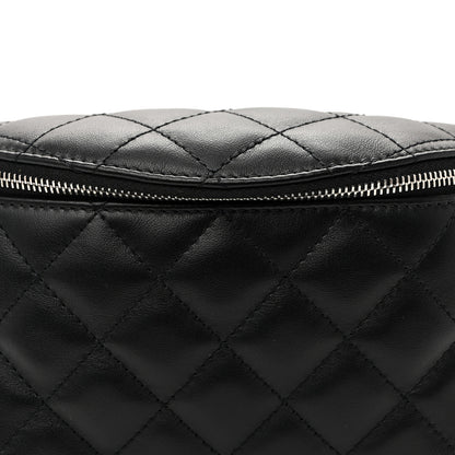 Chanel Calfskin Quilted Uniform Waist Belt Bag Black 8 of 10
