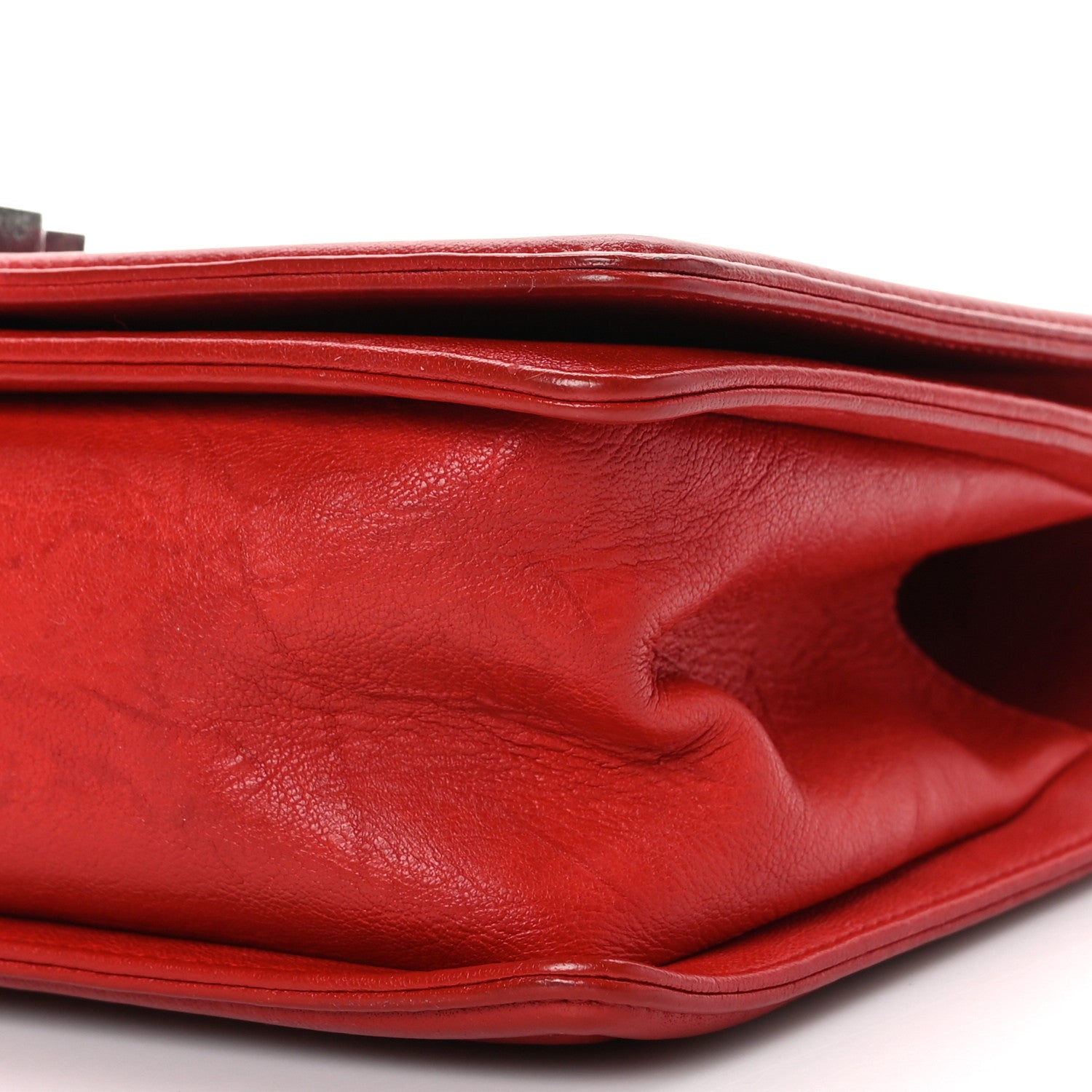 Chanel Crumpled Lambskin Small Studded Boy Flap Red 9 of 9