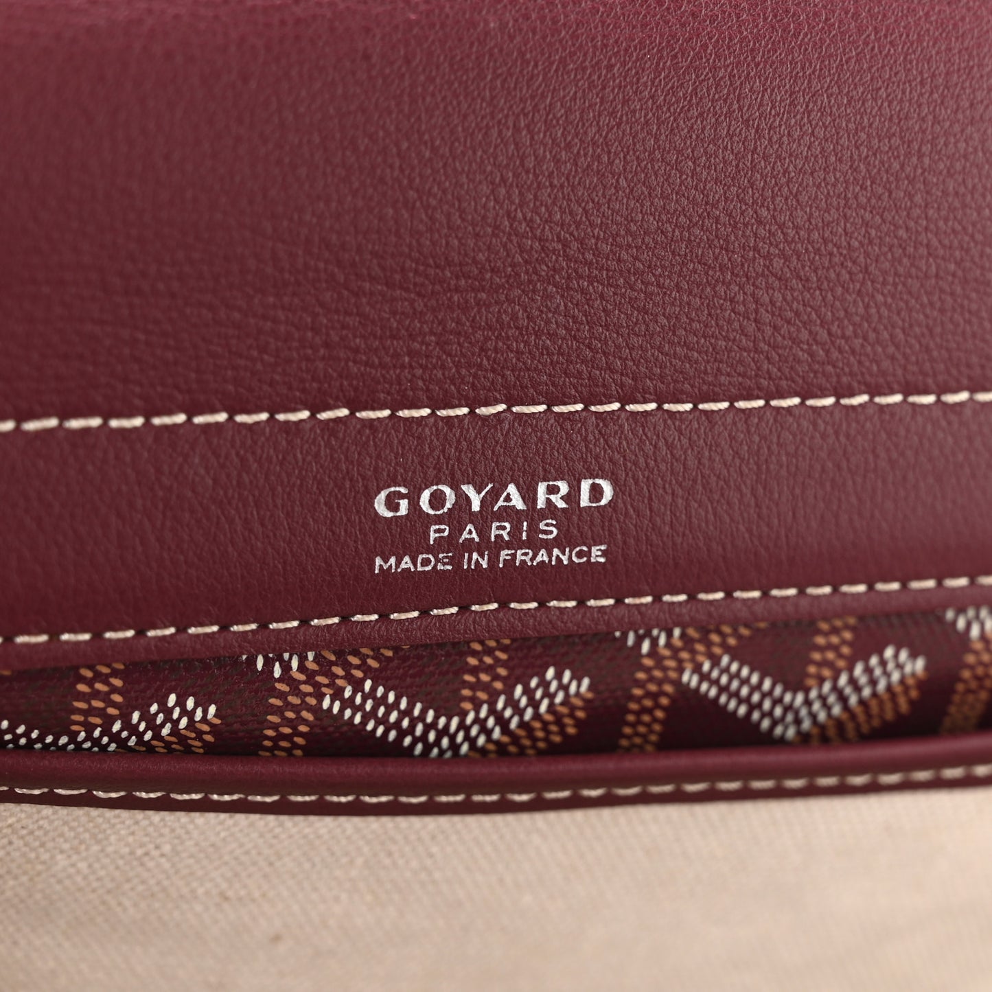 Goyardine Rouette PM Burgundy