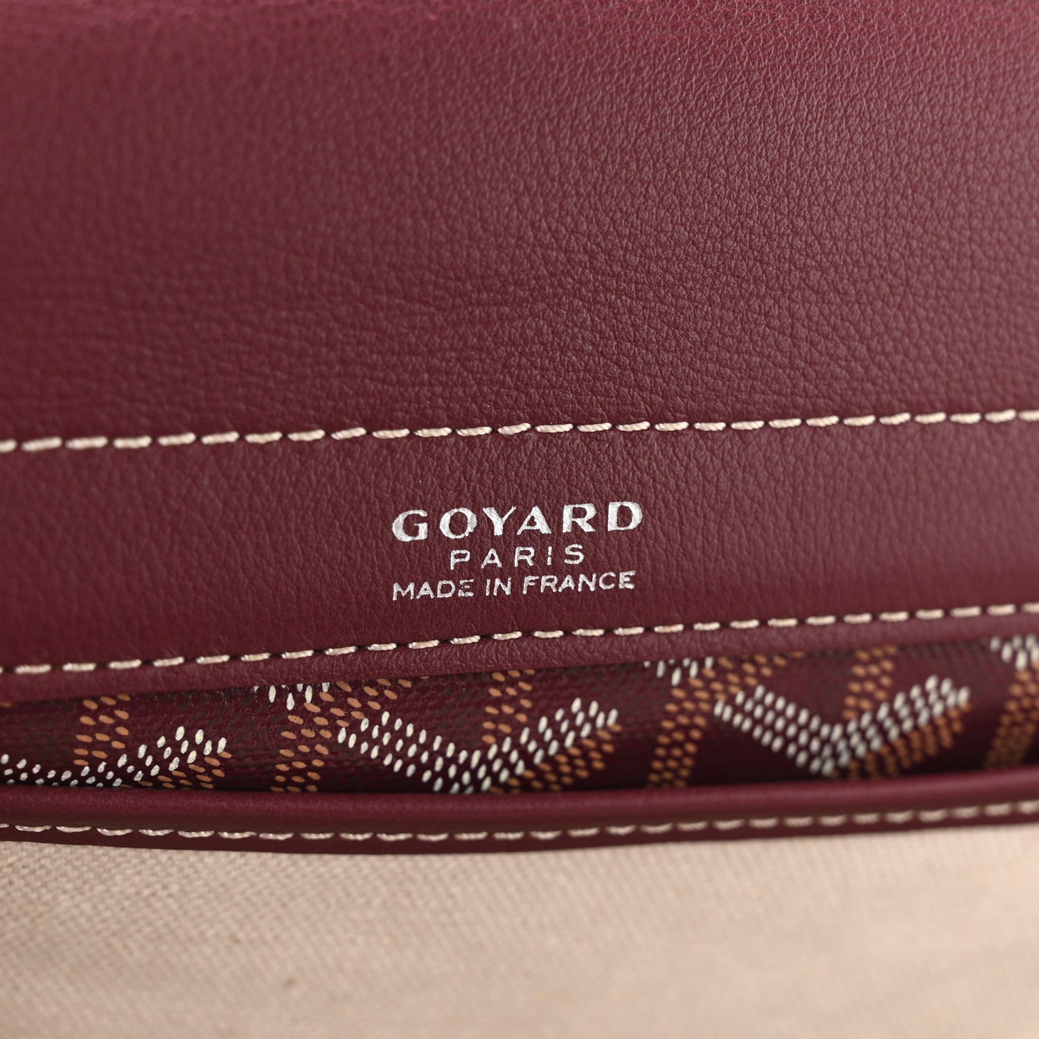 Goyard Goyardine Rouette PM Burgundy 6 of 9