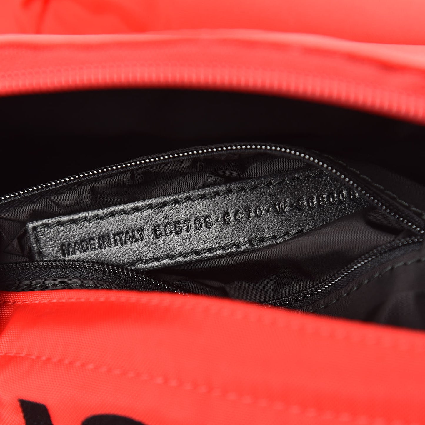 Sport Nylon Logo Embroidered S Wheel Backpack Bright Red Black