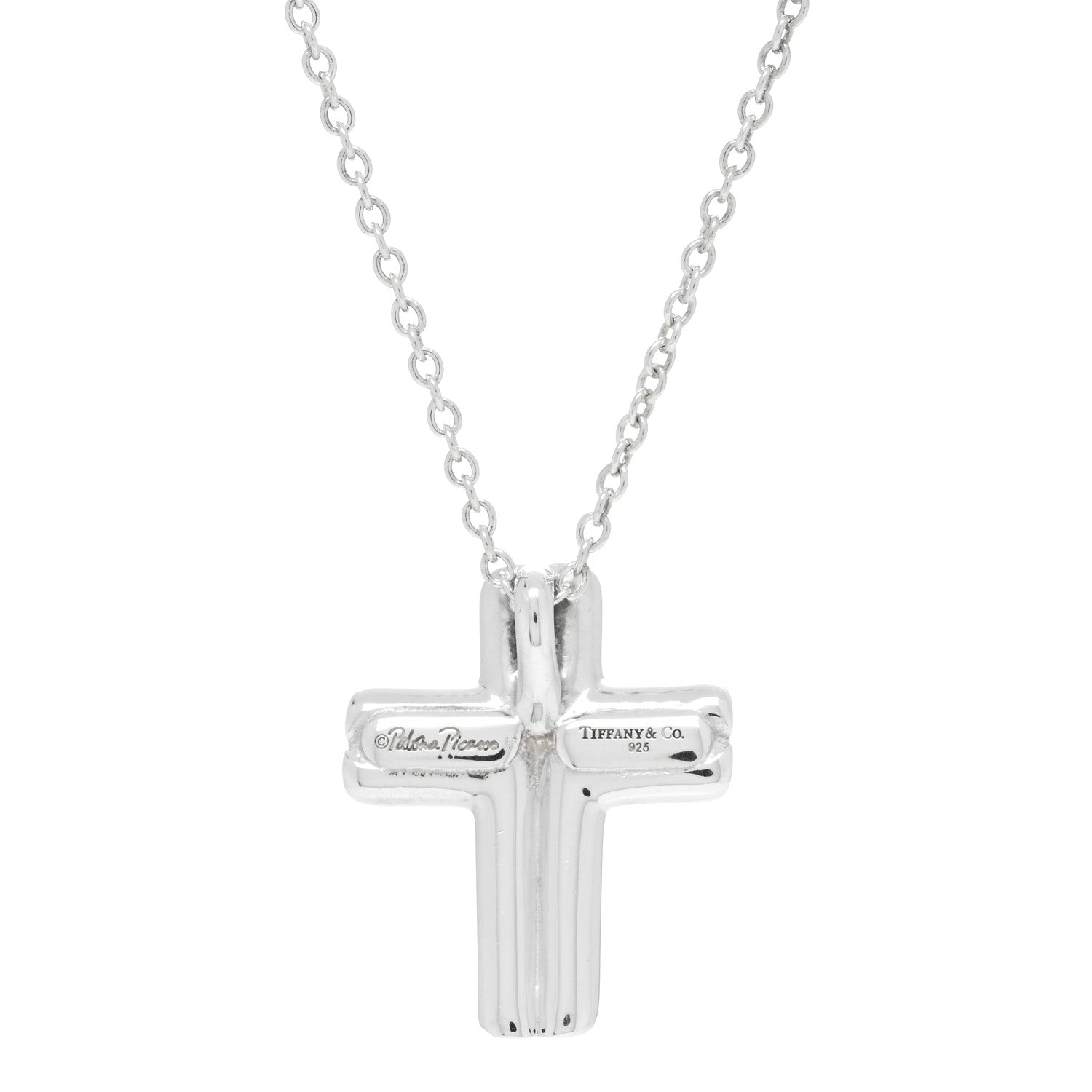 Tiffany Sterling Silver Paloma Picasso Tenderness Cross Pendant Necklace 4 of 4