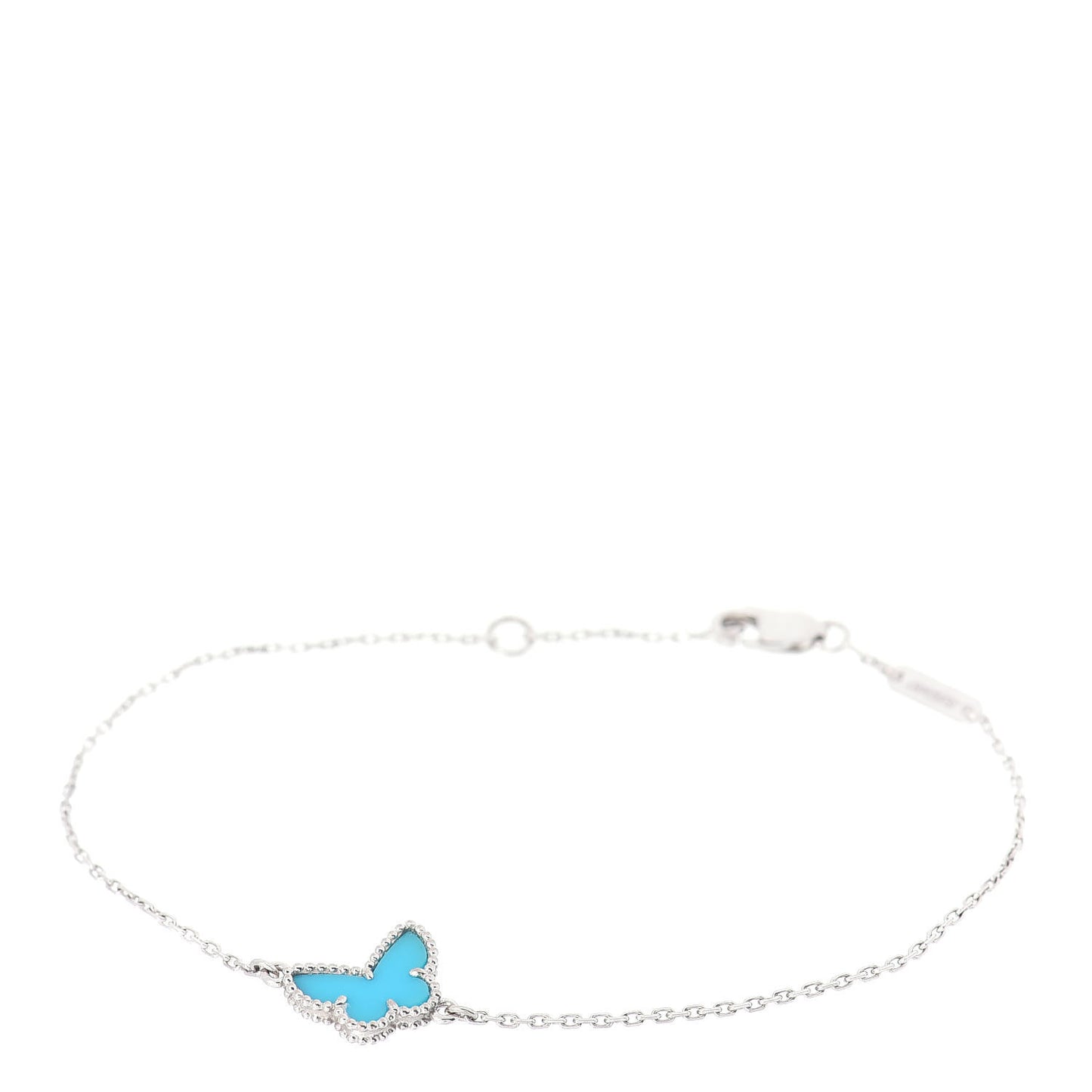 18K White Gold Turquoise Sweet Alhambra Butterfly Bracelet