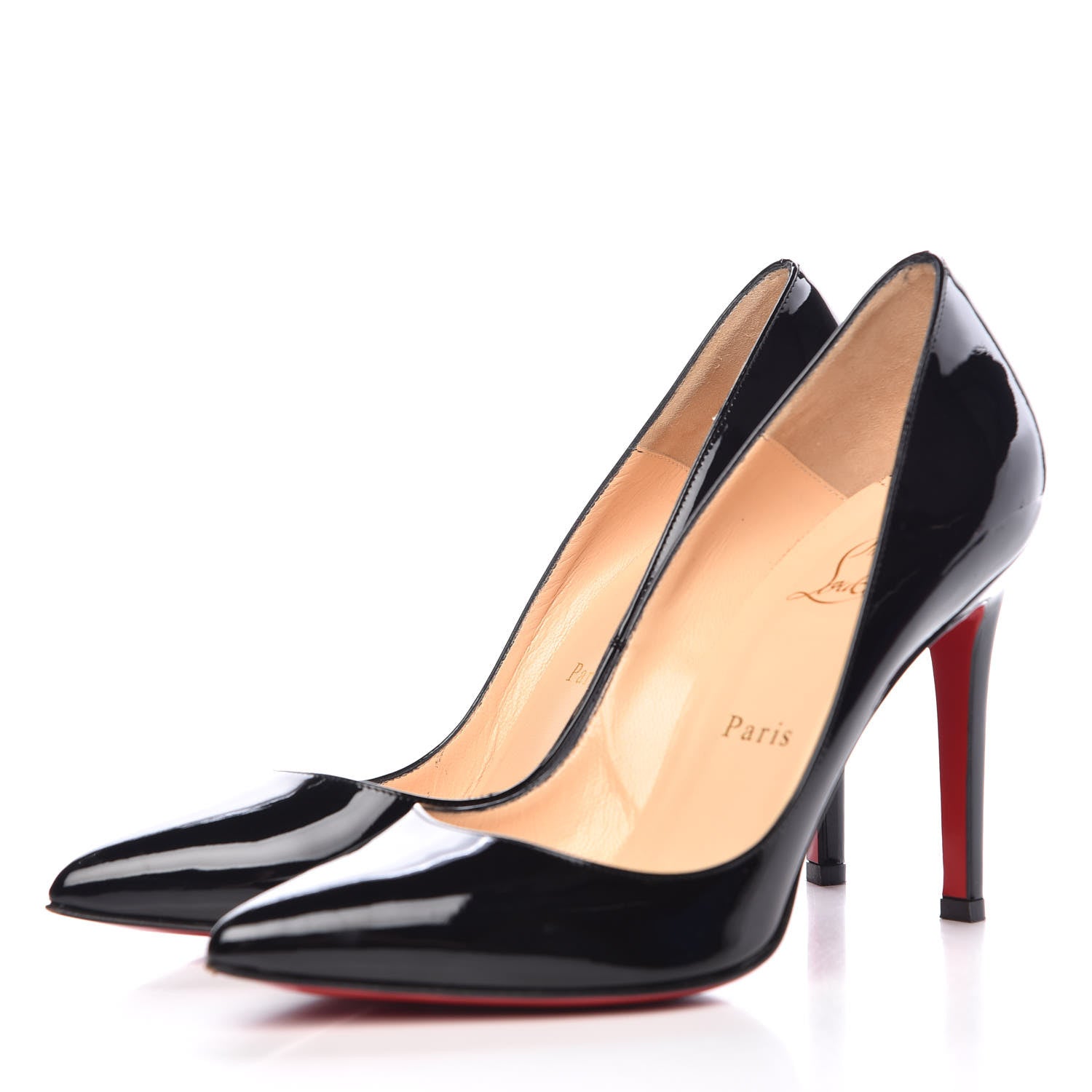 Christian Louboutin Patent Pigalle 100 Pumps 37 Black 3 of 11