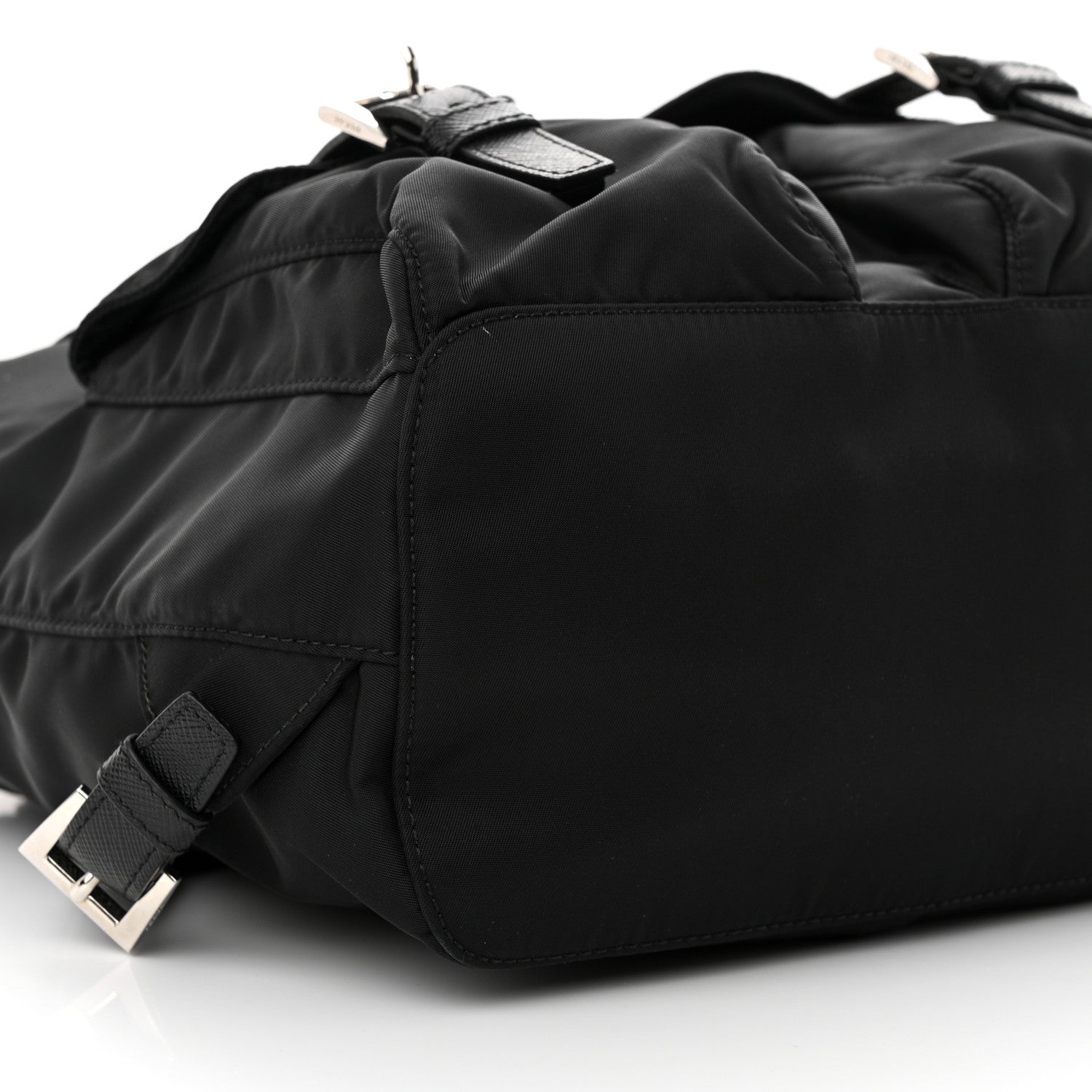 Prada Tessuto Nylon Saffiano Vela Backpack Black 8 of 9