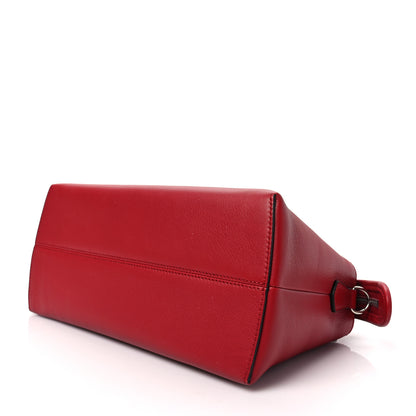 Fendi Vitello Dolce Bi-Color FF 1974 Embossed Medium By The Way Boston Bag Fragola Maya Black 7 of 7