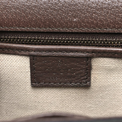 Gucci Monogram Jumbo GG Textured Dollar Calfskin Web Small Bamboo 1947 Top Handle Bag Camel Ebony New Acero 6 of 10
