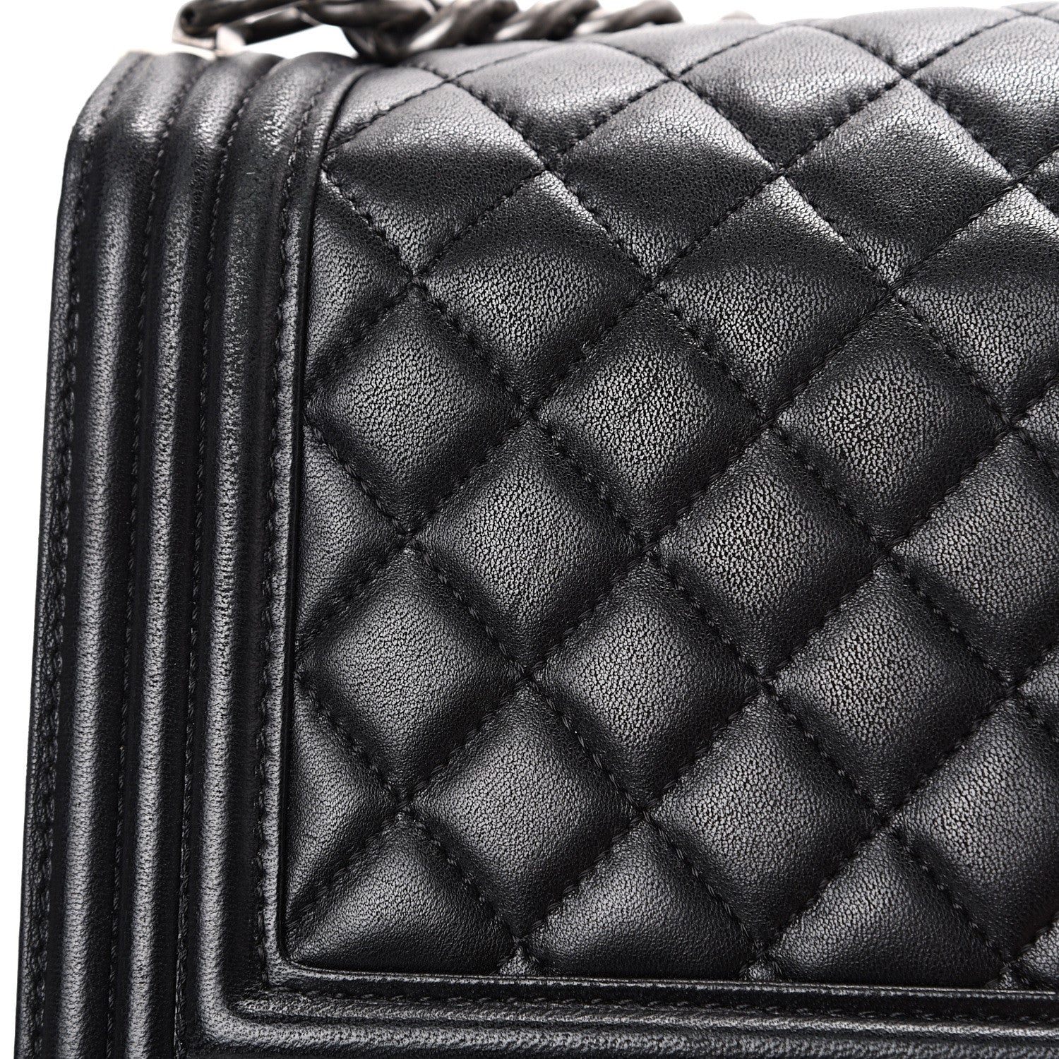 Chanel Lambskin Quilted Medium Boy Flap Black 15 of 15