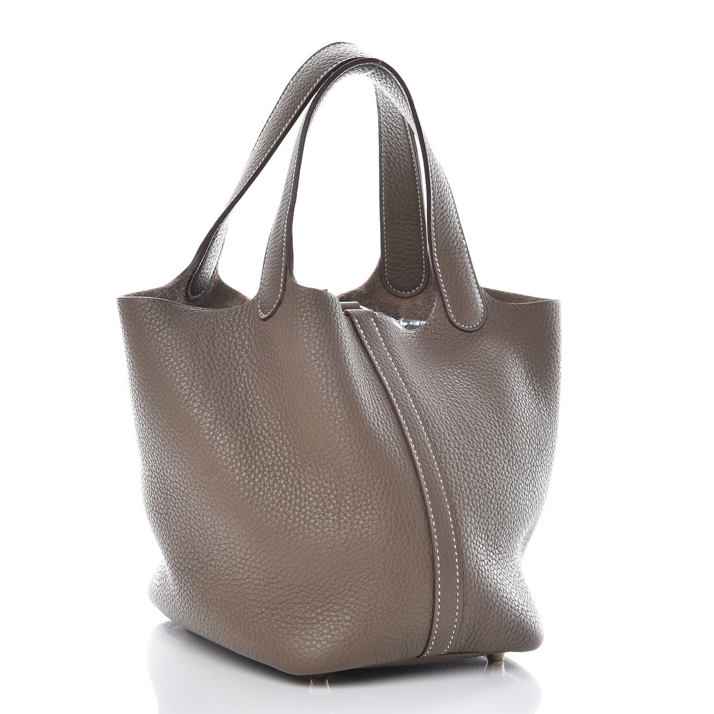 Taurillon Clemence Picotin Lock 18 PM Etoupe