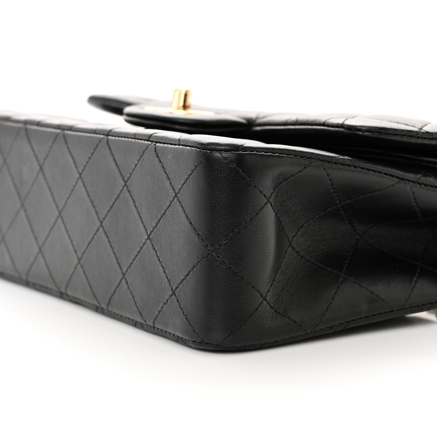 Chanel Lambskin Quilted Small Double Flap Black 10 of 13