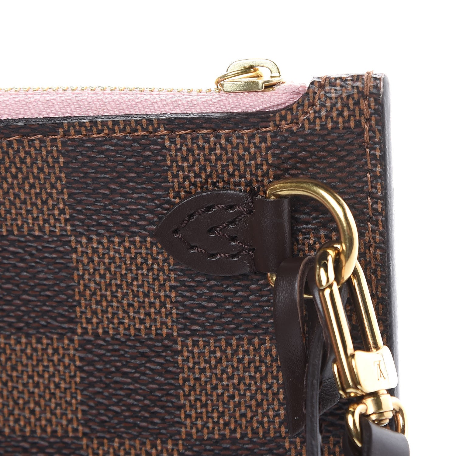 Louis Vuitton Damier Ebene Neverfull MM GM Pochette Rose Ballerine 9 of 10