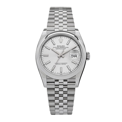 Rolex Stainless Steel 36mm Oyster Perpetual Datejust Watch Silver 126200 1 of 5