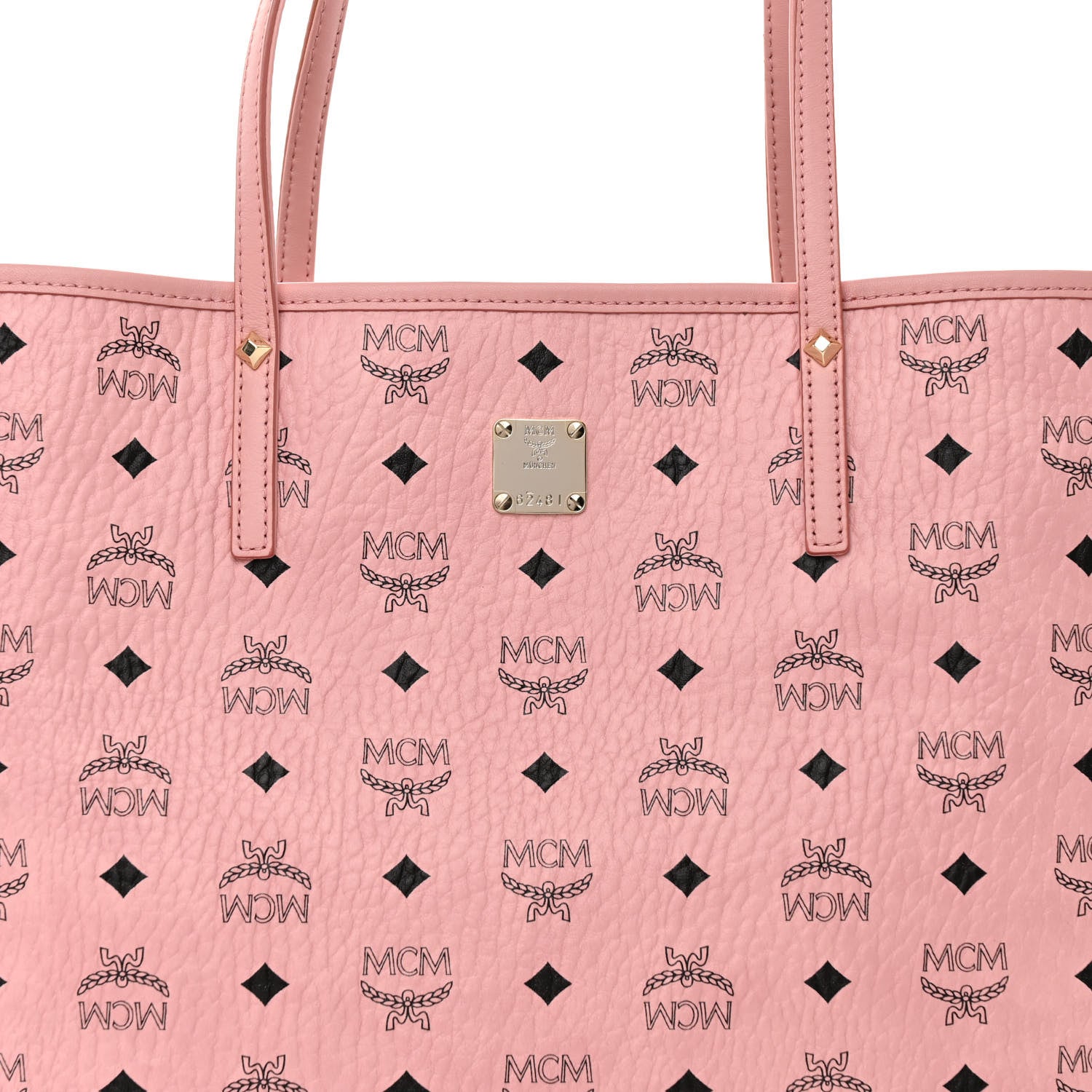 MCM Visetos Medium Liz Reversible Shopper Tote Powder Pink 11 of 16
