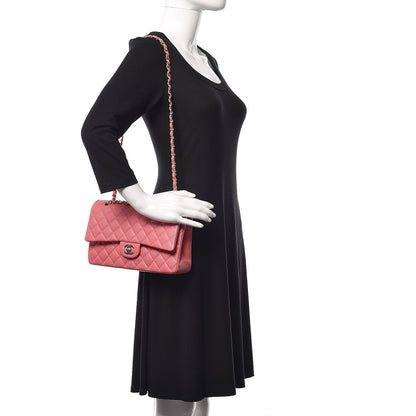 Chanel Metallic Caviar Quilted Medium Double Flap Pink 2 of 12