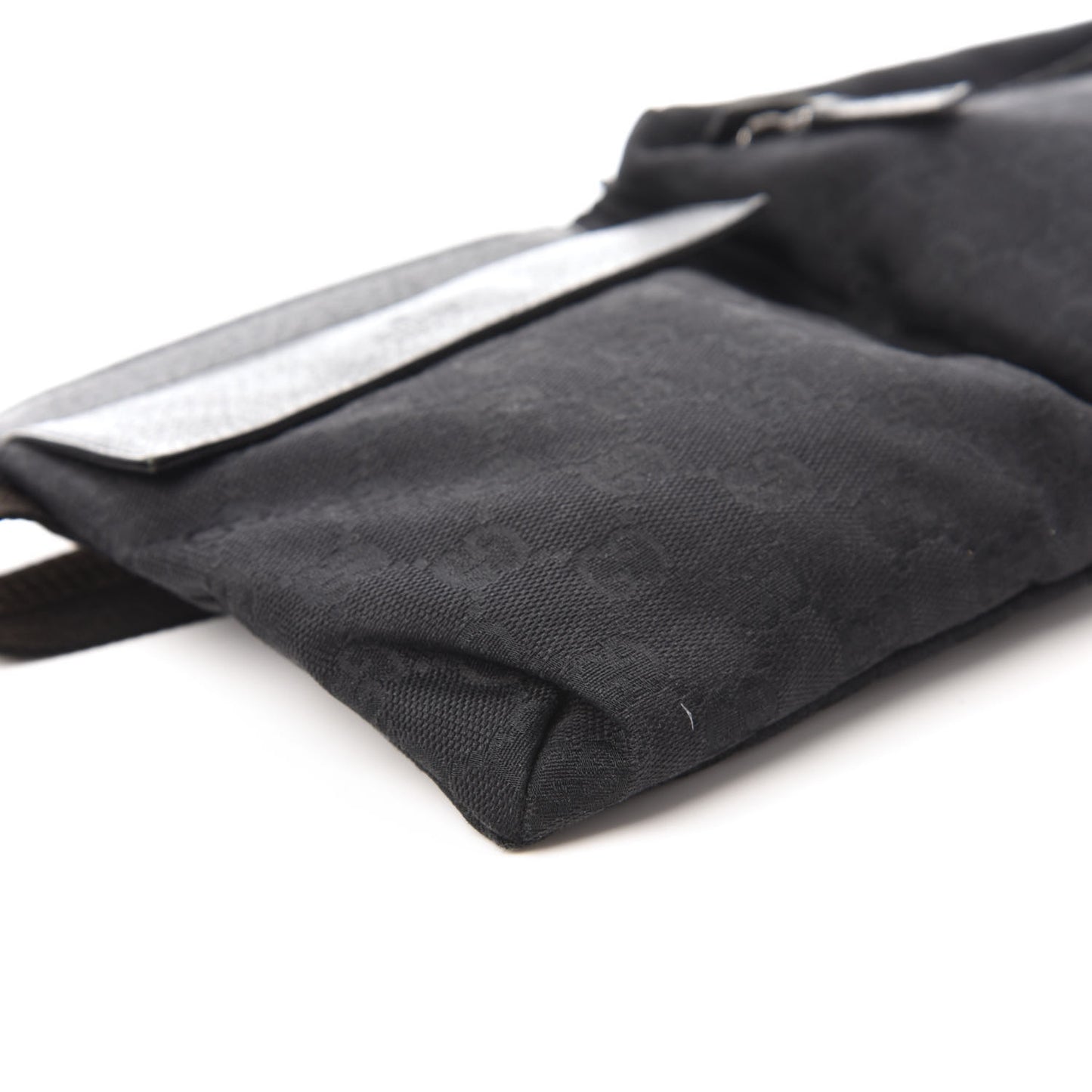 GG Monogram Double Pocket Belt Bag Black