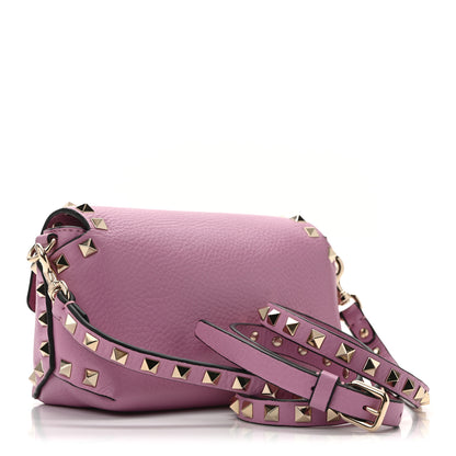 Valentino Garavani Pebbled Calfskin Mini Rockstud Crossbody Bag Giacinto 3 of 12