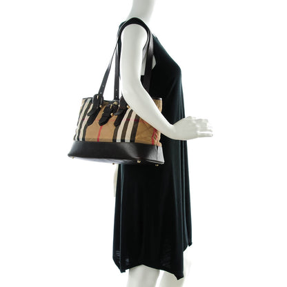 Burberry Canvas Quilted House Check Tote Brown 2 of 8