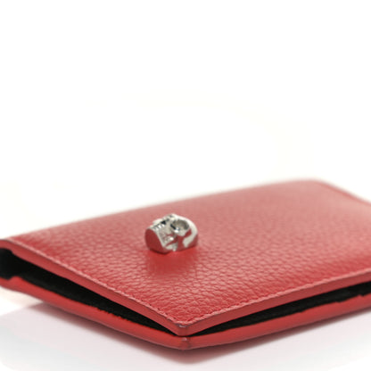 Alexander McQueen Grained Calfskin Small Skull Pocket Organizer Red 7 of 10