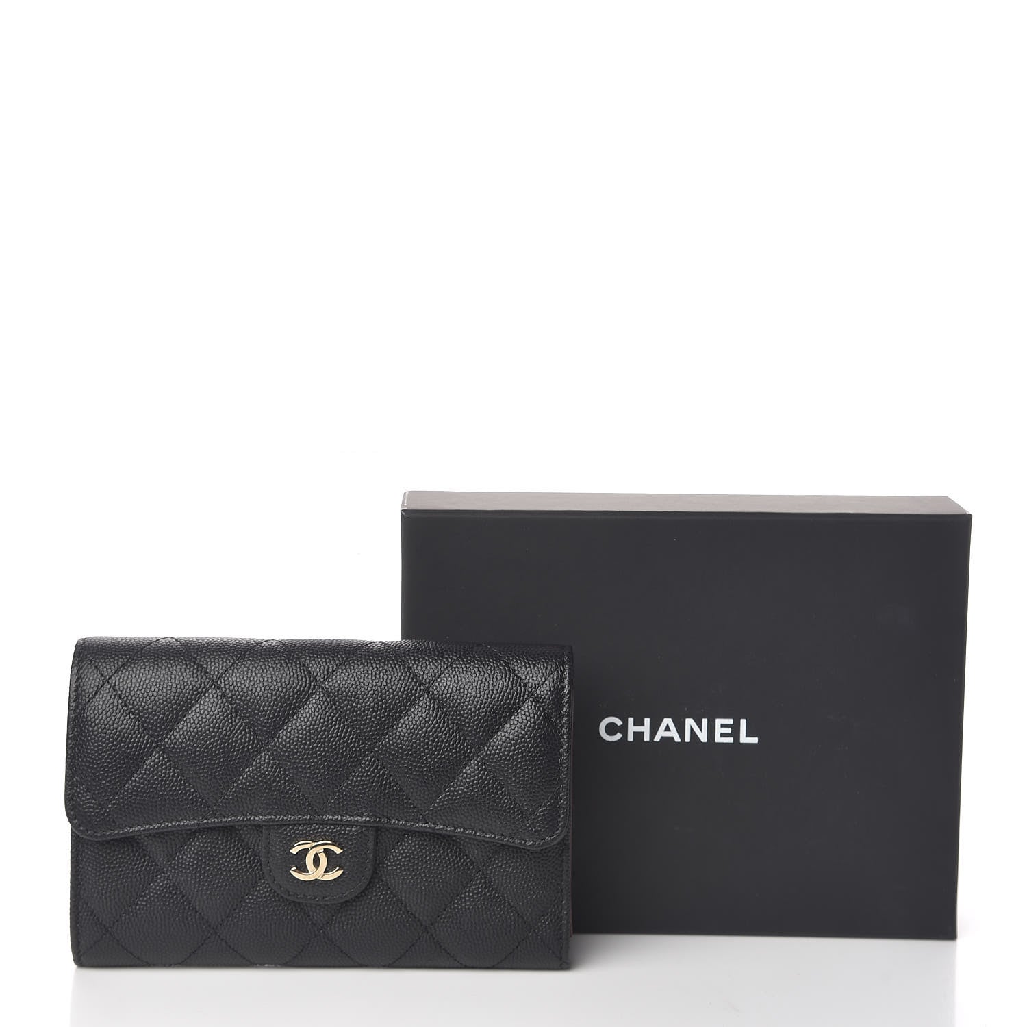 Chanel Caviar Quilted Medium Flap Wallet Black 9 of 9