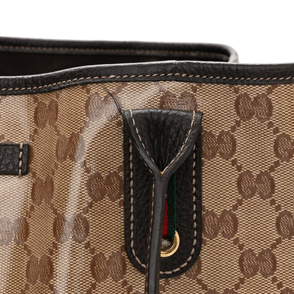 Gucci Crystal Monogram Medium Princy Tote Dark Brown 5 of 11