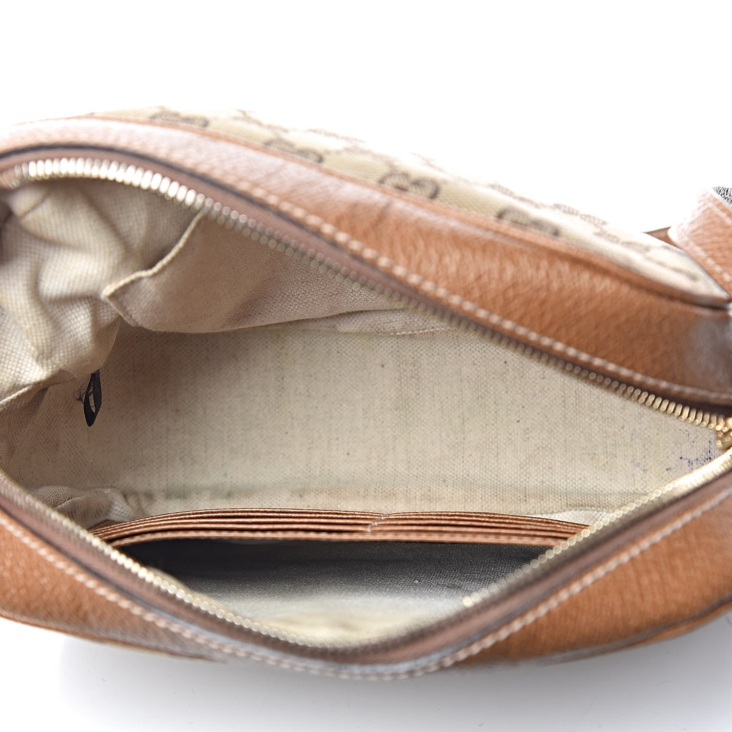 Gucci Monogram Mini Bree Messenger Bag Beige Tabacco 5 of 16