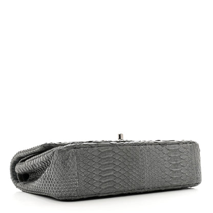 Chanel Snakeskin Medium Double Flap Grey 4 of 10