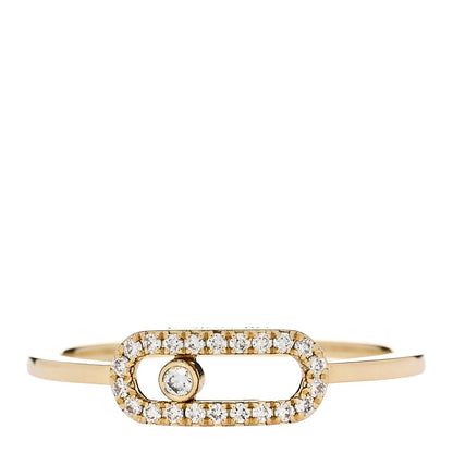 Messika 18K Yellow Gold Diamond Move Uno Ring 51 5.75 1 of 7