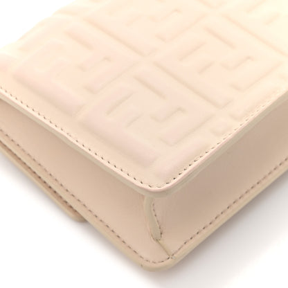 Fendi Nappa Matisse FF Embossed Wallet On Chain Baguette Camelia 13 of 17