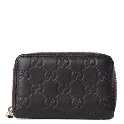 Gucci Guccissima Zip Around Card Case Chocolate 1 of 6