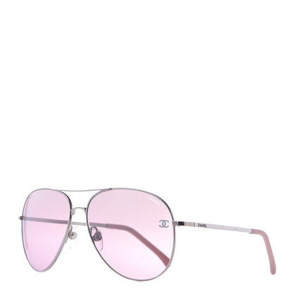 Chanel CC Aviator Sunglasses 4189-T-Q Pink 1 of 8