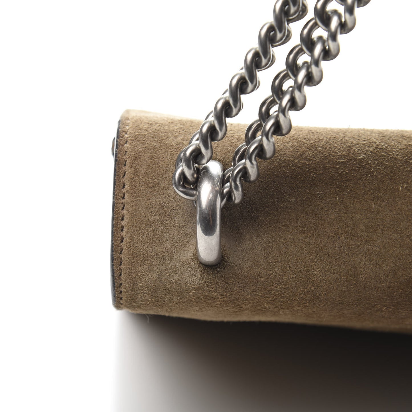Suede Small Dionysus Shoulder Bag Taupe