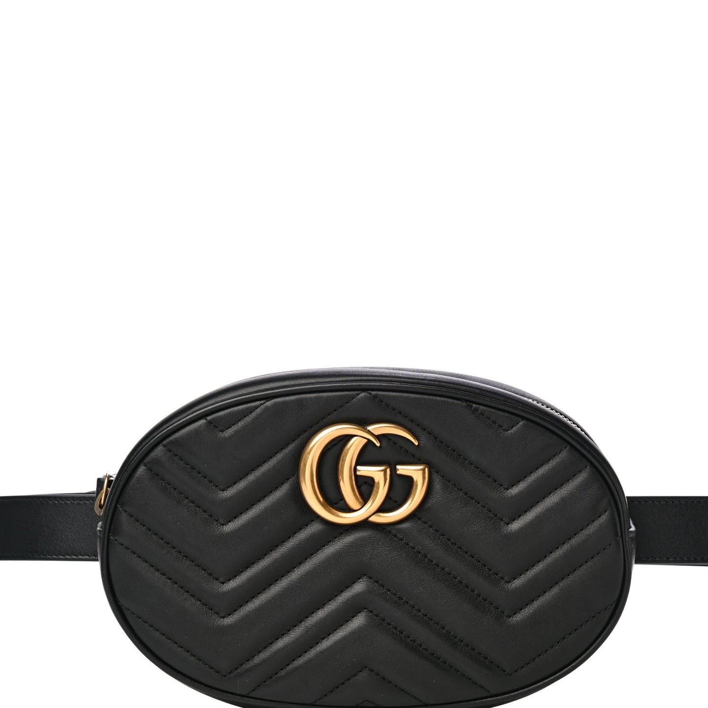 Calfskin Matelasse GG Marmont Belt Bag 85 34 Black
