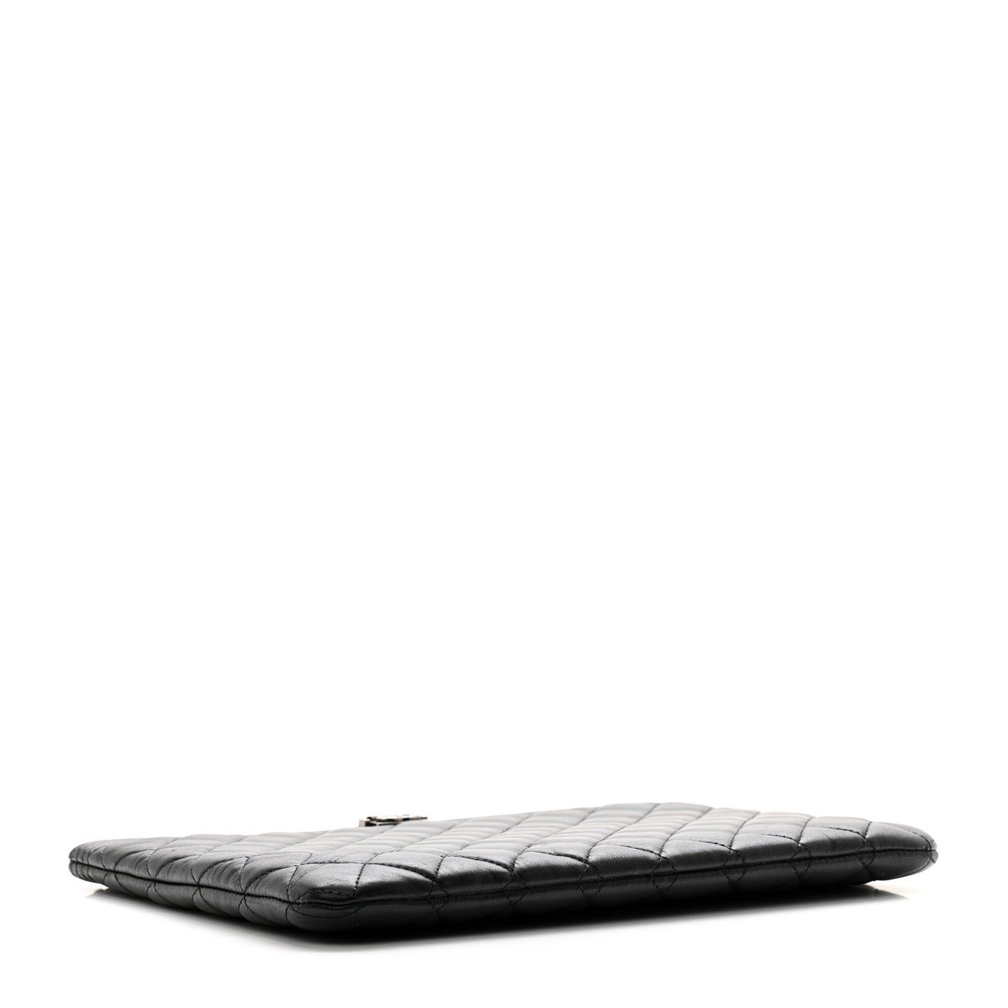 Lambskin Quilted Medium Boy Cosmetic Case Black