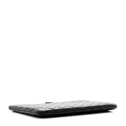 Chanel Lambskin Quilted Medium Boy Cosmetic Case Black 4 of 9