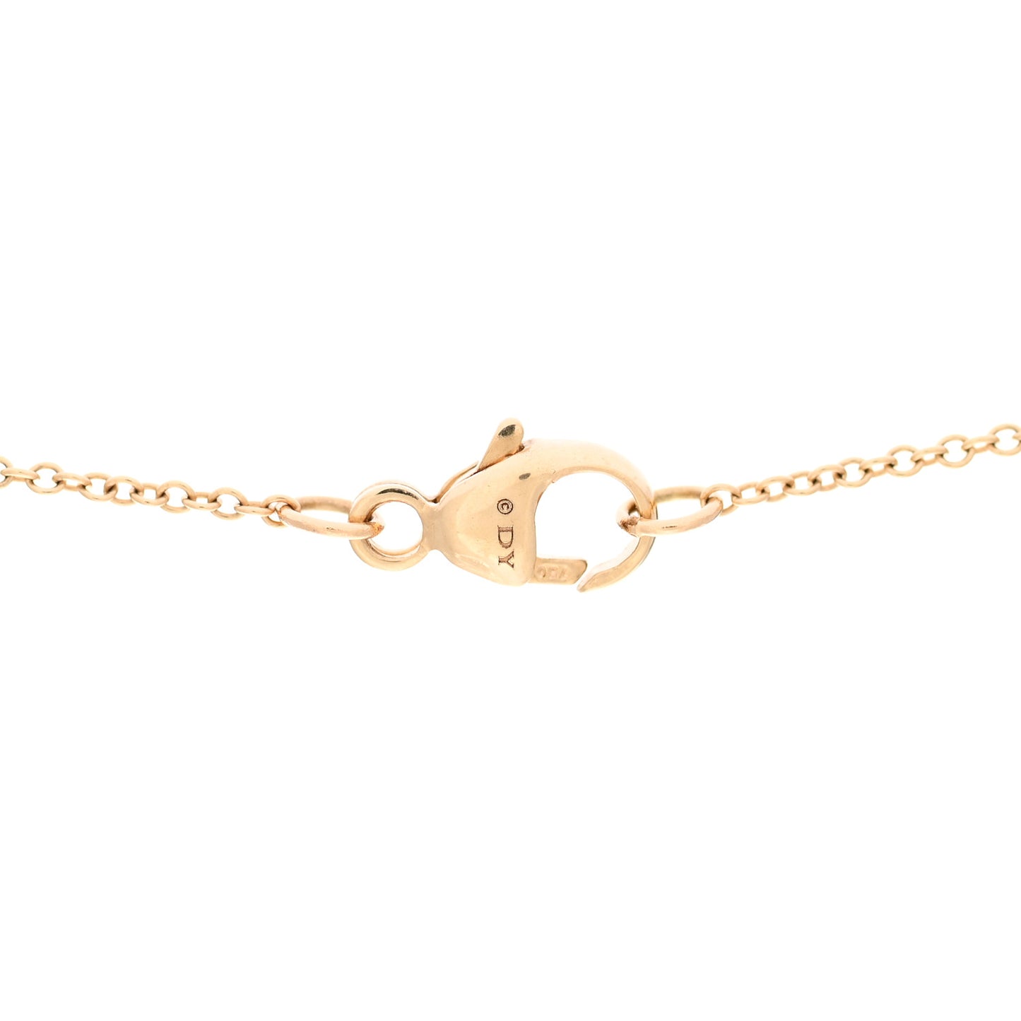 18K Yellow Gold Diamond Heart Initial C Charm Necklace