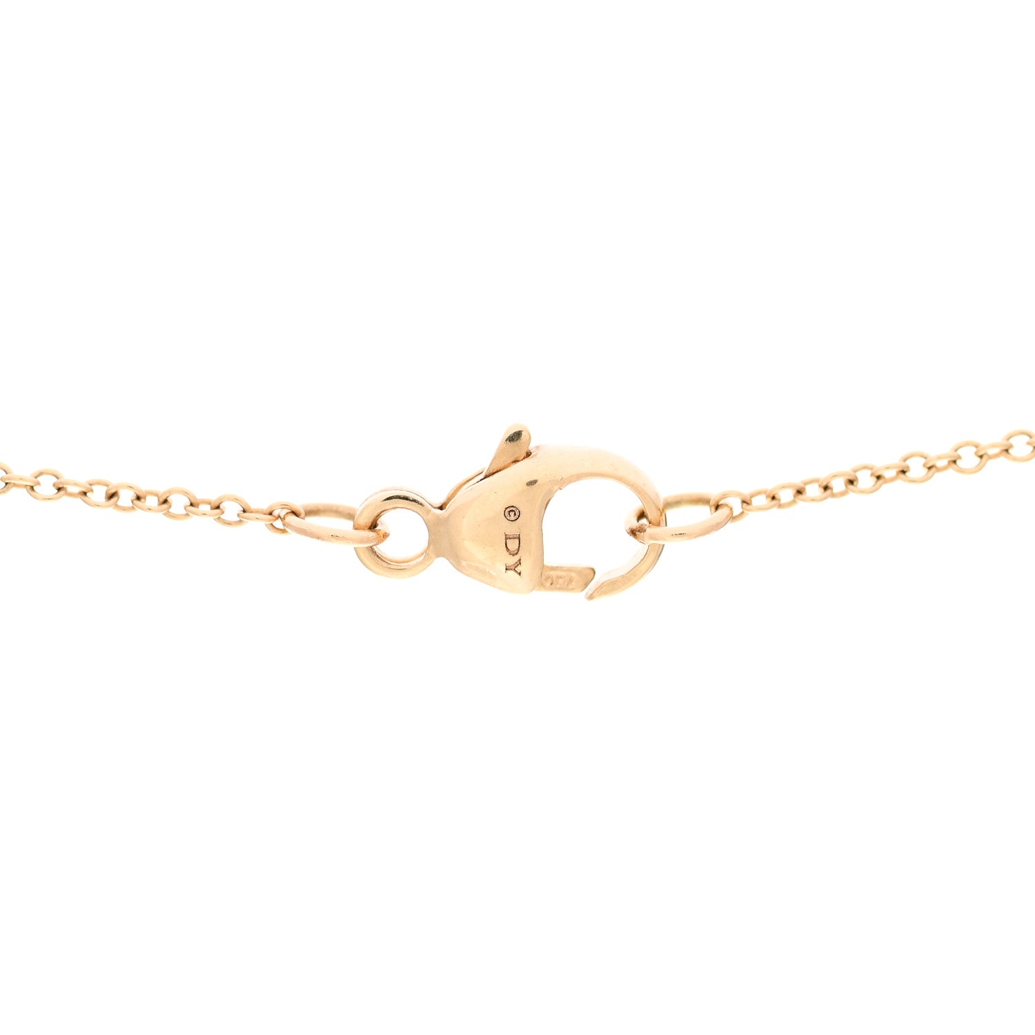 David Yurman 18K Yellow Gold Diamond Heart Initial C Charm Necklace 5 of 6