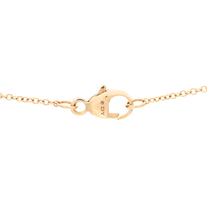 David Yurman 18K Yellow Gold Diamond Heart Initial C Charm Necklace 5 of 6