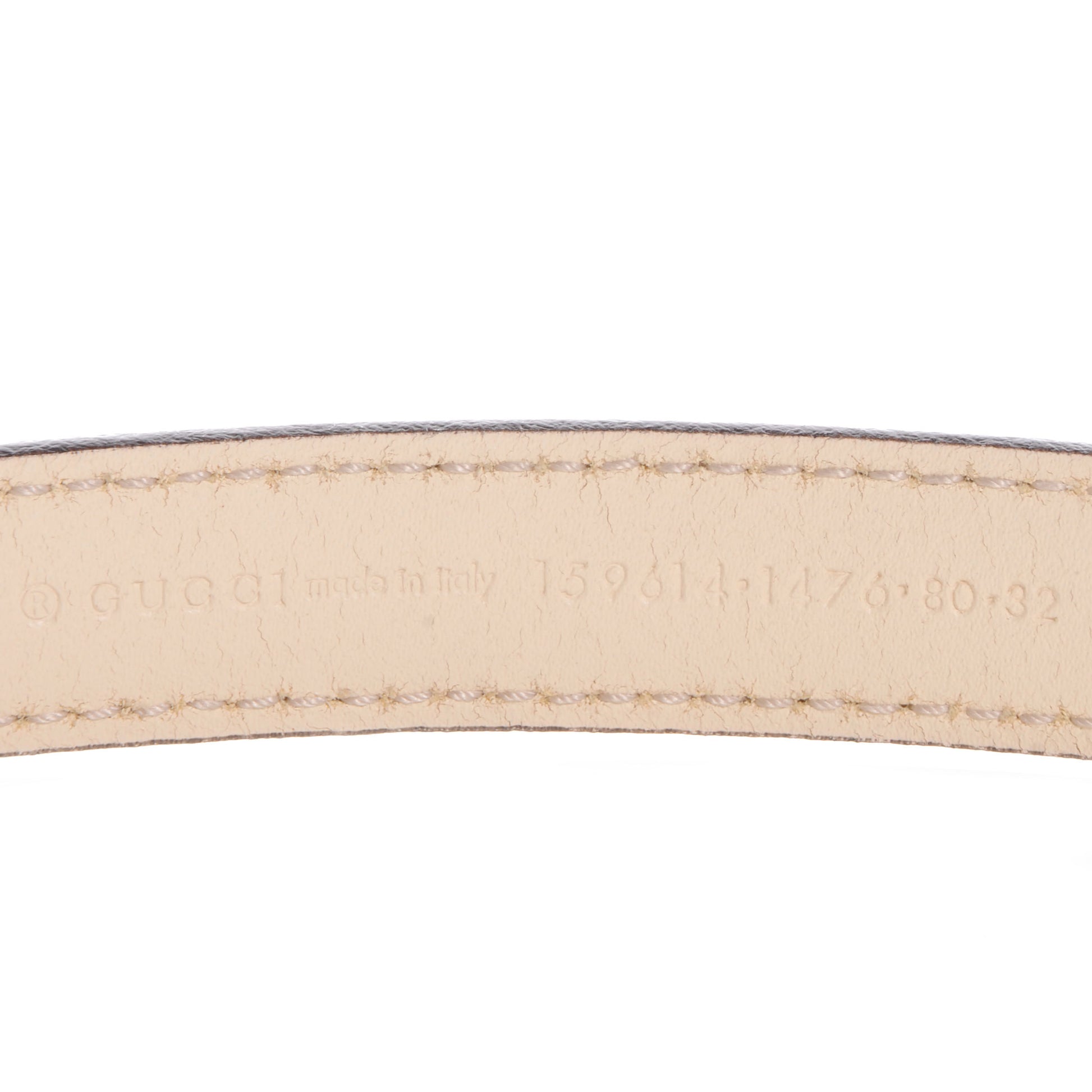 Gucci Leather GG Belt 80 32 Off White 4 of 5